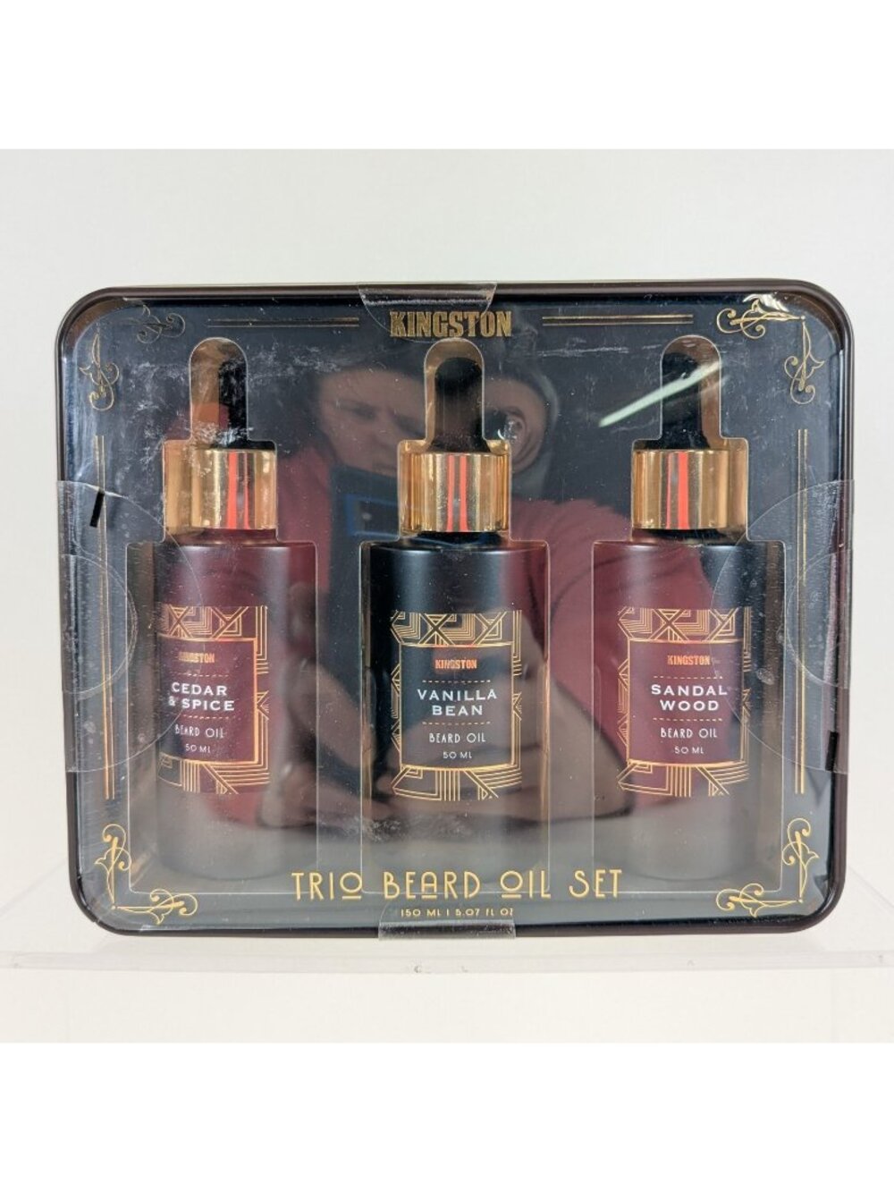 Kingston Beard Oil Trio Set Cedar, Vanilla, Sandal Wood Full Size 3 Bottles BNIB